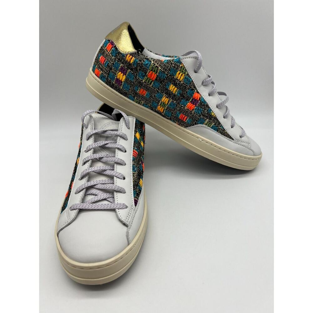 P448 John Malhia Low Top Multicolor Women’s Sneakers Size EUR 39/Us 9 NEW - Picture 5 of 12